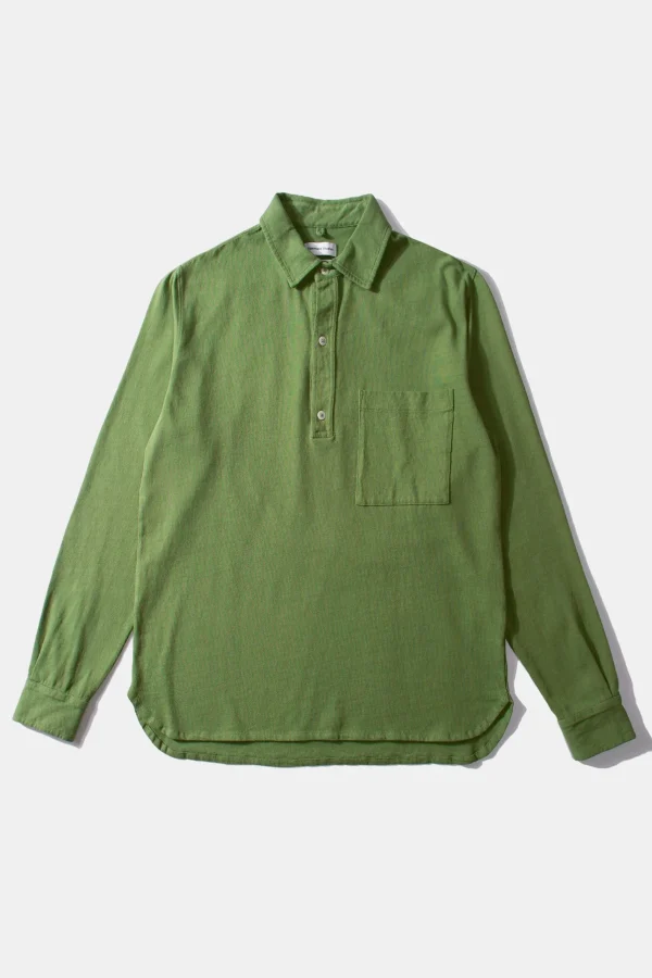 Edmmond Studios Andy Shirt Plain Olive | Men Shirts