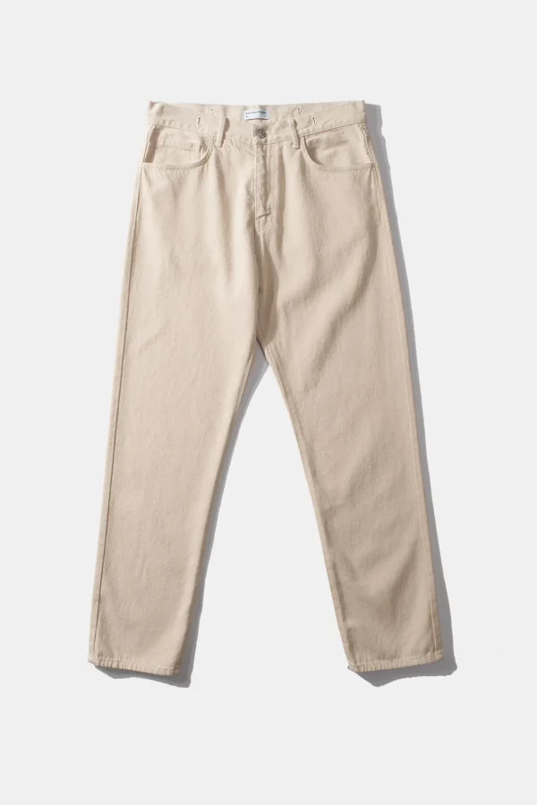 Edmmond Studios Avail Pants Plain Off White | Men Trousers