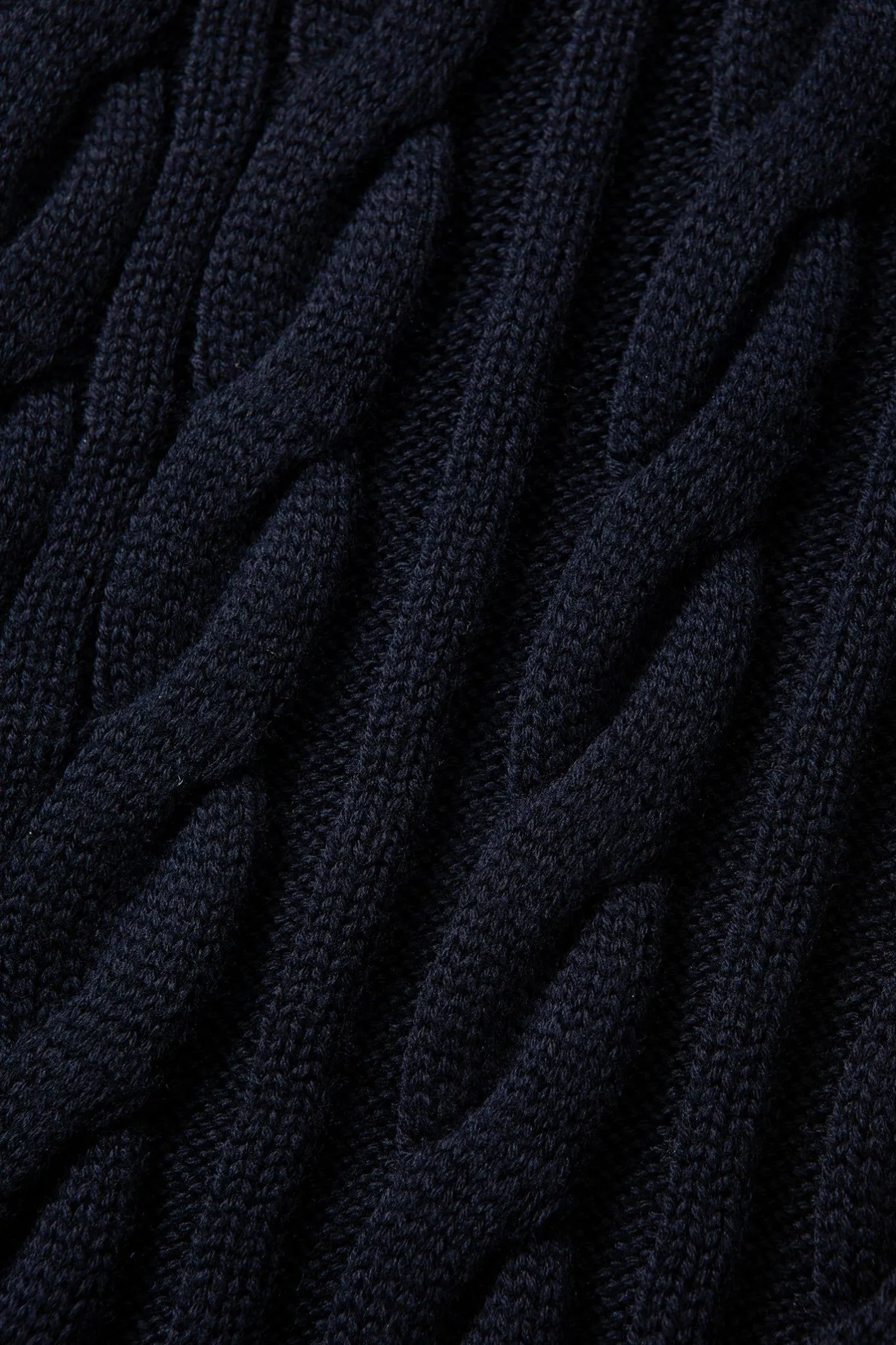 Edmmond Studios Braided Vest Plain Navy | Men Knitwear