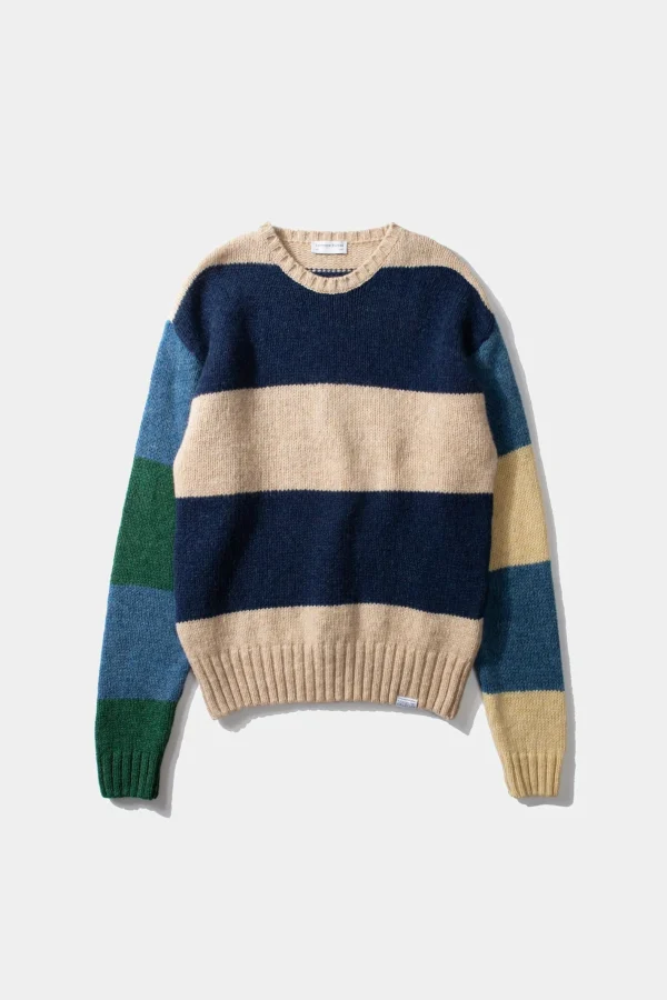 Edmmond Studios Clown Sweater Colour Block Navy | Men Knitwear