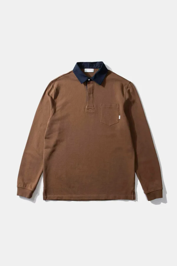 Edmmond Studios College Polo Plain Brown | Men Sweatshirts
