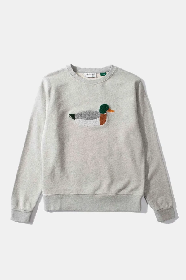 Edmmond Studios Duck Hunt Plain Grey Melange | Men Sweatshirts