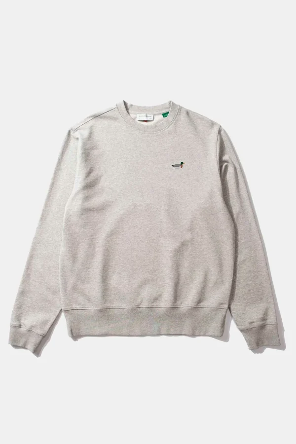 Edmmond Studios Duck Patch Sw Plain Grey Melange | Men Sweatshirts