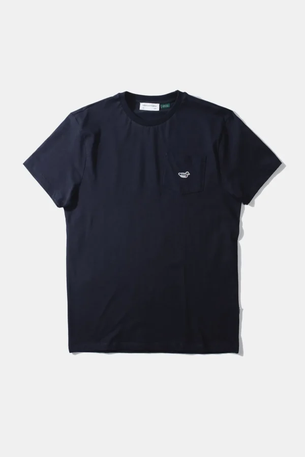 Edmmond Studios Duck Patch Tee Ns Plain Navy | Men T-Shirts