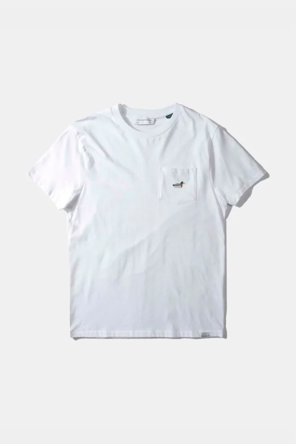 Edmmond Studios Duck Patch Tee Ns Plain White | Men T-Shirts