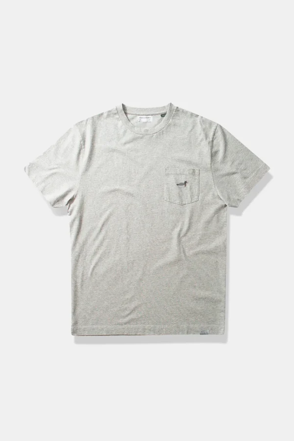 Edmmond Studios Duck Patch Tee Plain Grey Melange | Men T-Shirts
