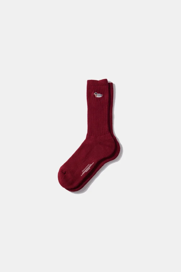 Edmmond Studios Duck Socks Plain Bordeaux | Men Accessories