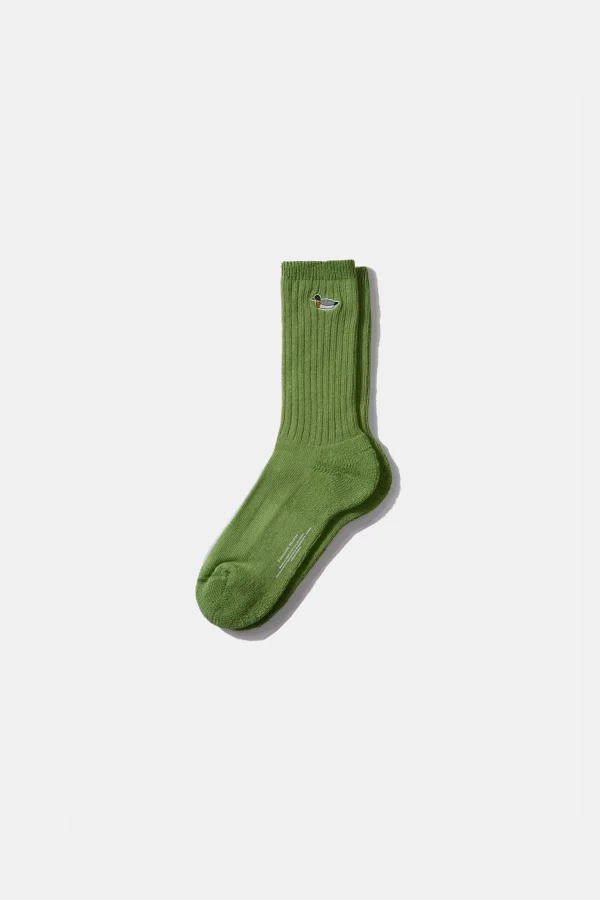 Edmmond Studios Duck Socks Plain Green | Men Accessories