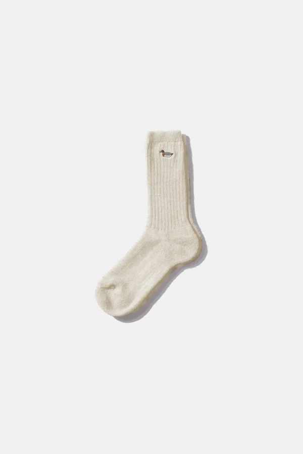 Edmmond Studios Duck Socks Plain Off White | Men Accessories