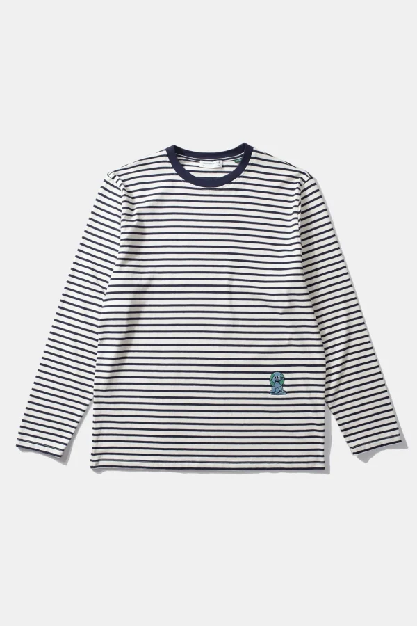 Edmmond Studios Embro Stripes Plain Navy | Men T-Shirts