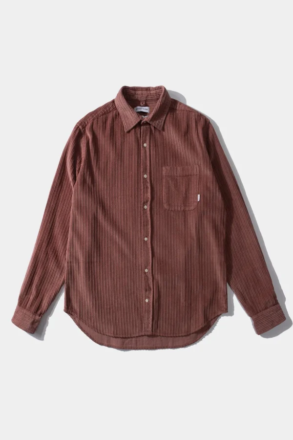 Edmmond Studios French Cord Shirt Plain Salmon | Men Shirts