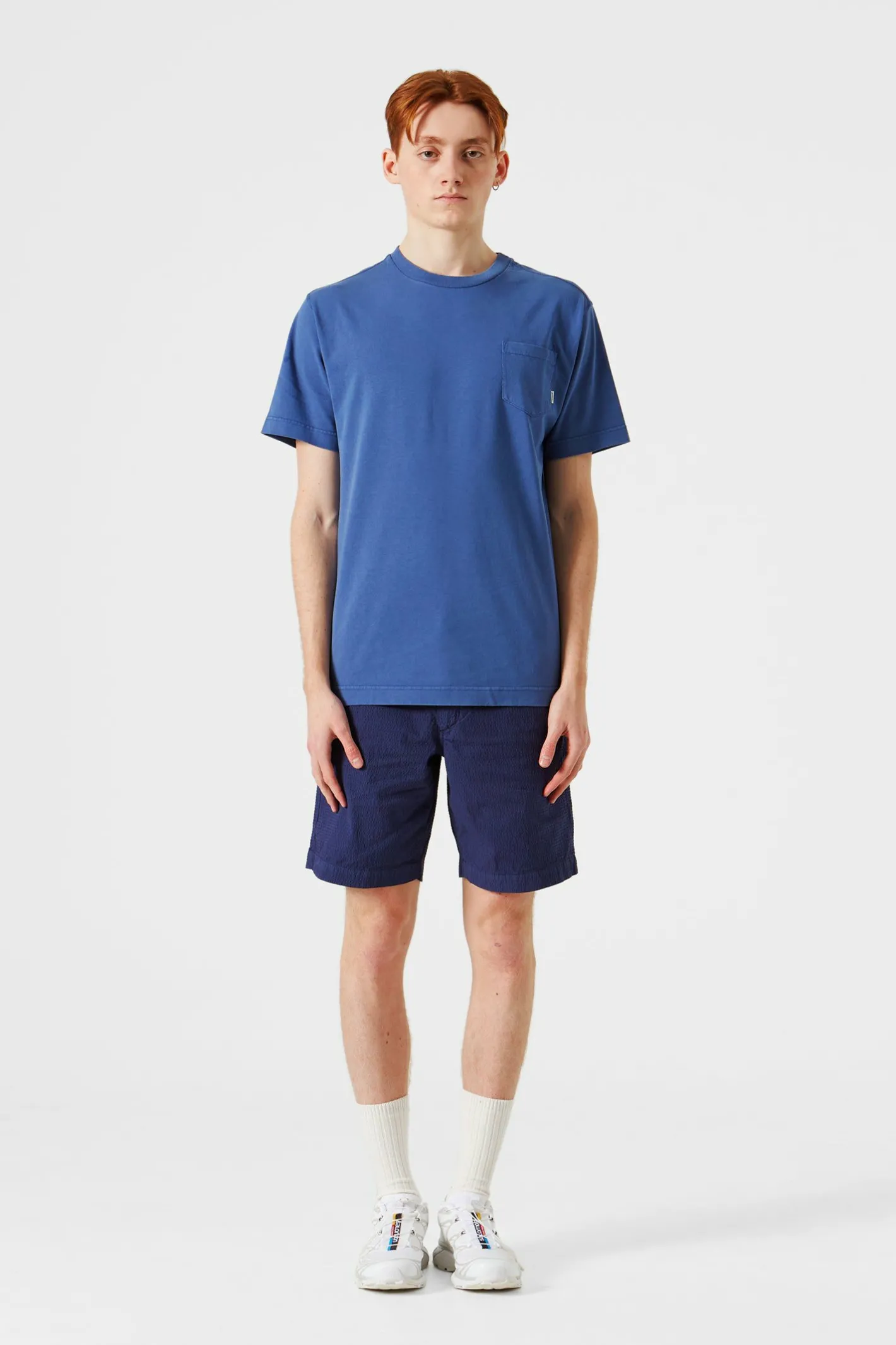 Edmmond Studios Hugo Tee Plain Blue | Men T-Shirts
