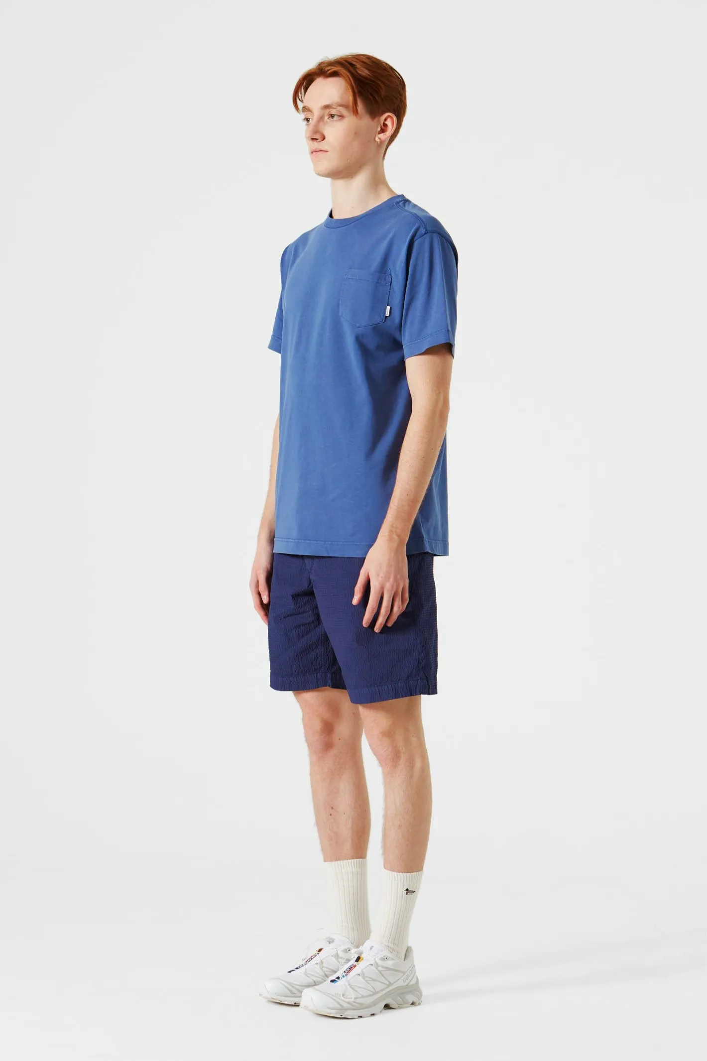 Edmmond Studios Hugo Tee Plain Blue | Men T-Shirts