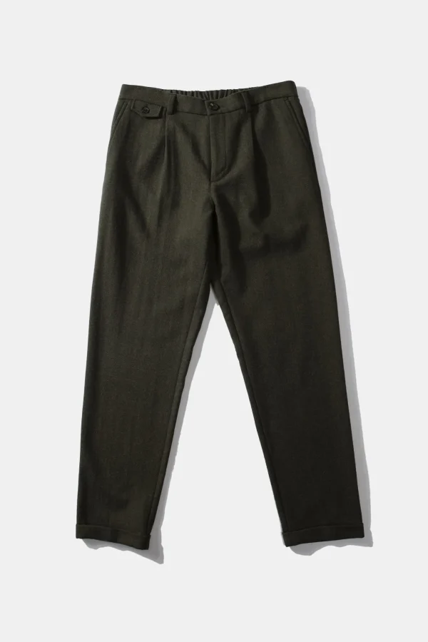 Edmmond Studios Jack Pants Plain Khaki | Men Trousers