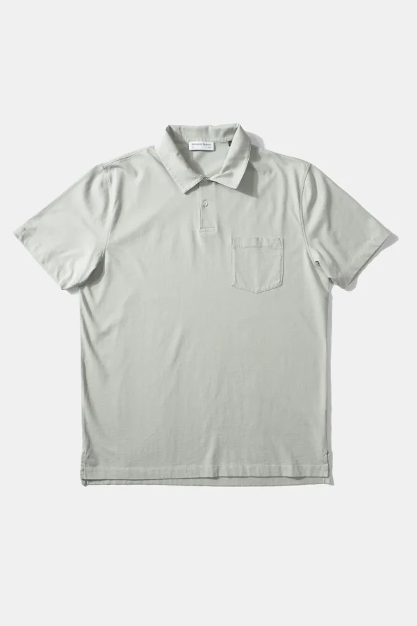 Edmmond Studios Jersey Polo Plain Sage | Men Polos
