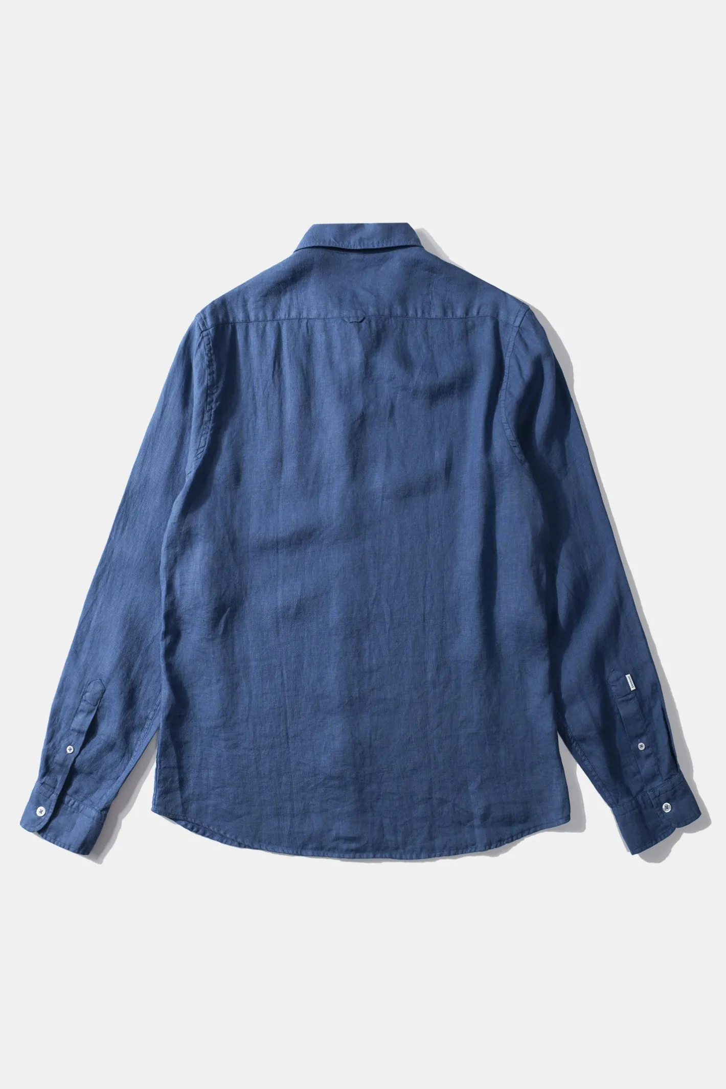 Edmmond Studios Linen Shirt Plain Blue | Men Shirts