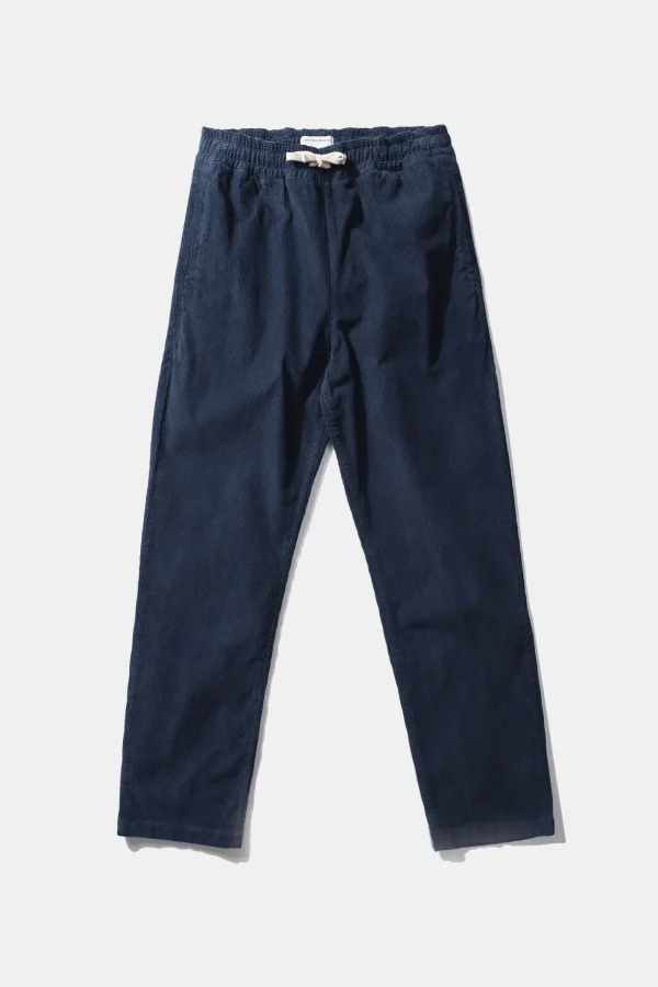 Edmmond Studios Marvin Pants Cord Plain Navy | Men Trousers