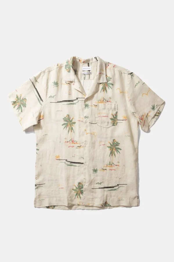 Edmmond Studios Matt Short Sleeve Plain Off White | Men Shirts