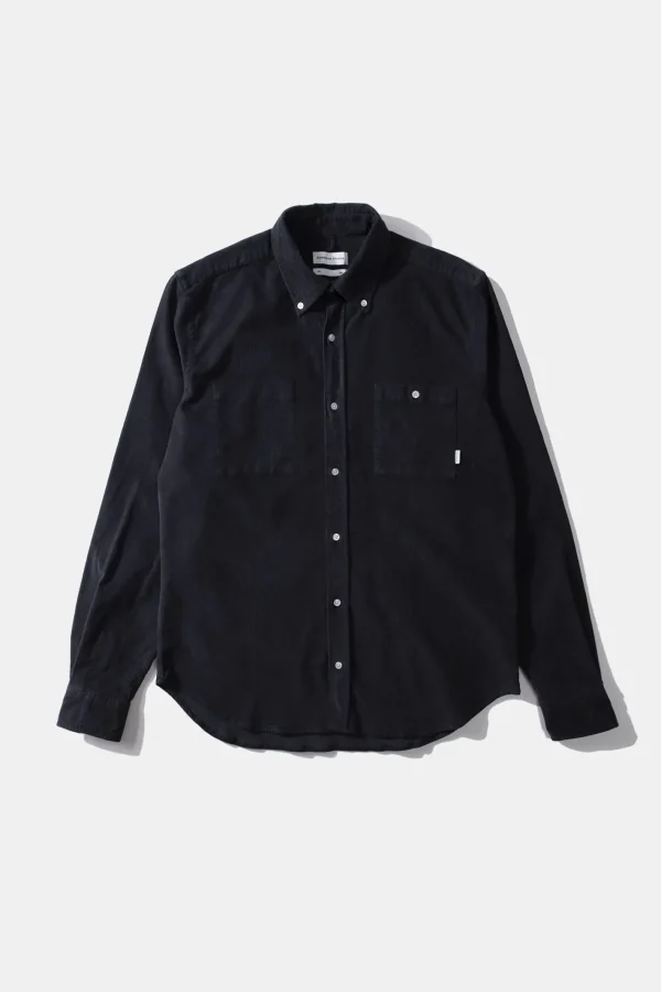 Edmmond Studios Microcord Shirt Plain Navy | Men Shirts