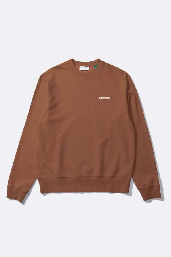 Edmmond Studios Mini Logo Sw Plain Brown | Men Sweatshirts