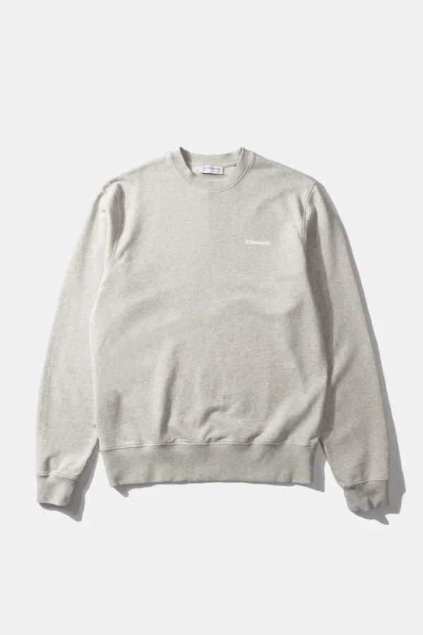 Edmmond Studios Mini Logo Sw Plain Light Grey | Men Sweatshirts