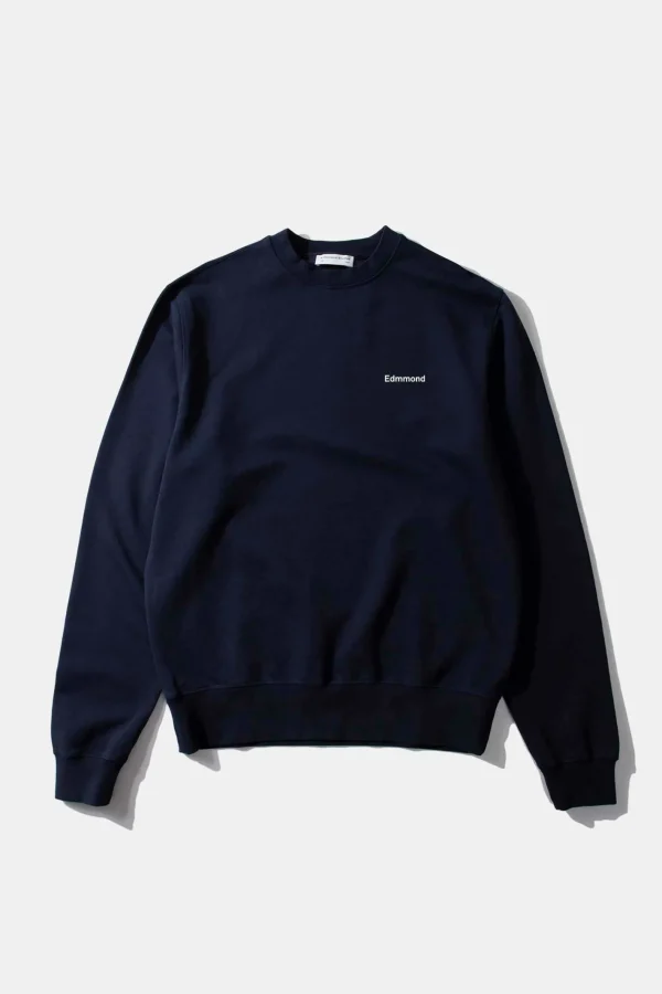 Edmmond Studios Mini Logo Sw Plain Navy | Men Sweatshirts