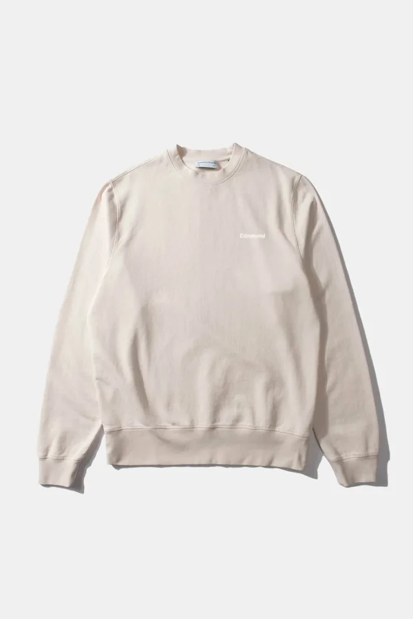 Edmmond Studios Mini Logo Sw Plain Off White | Men Sweatshirts