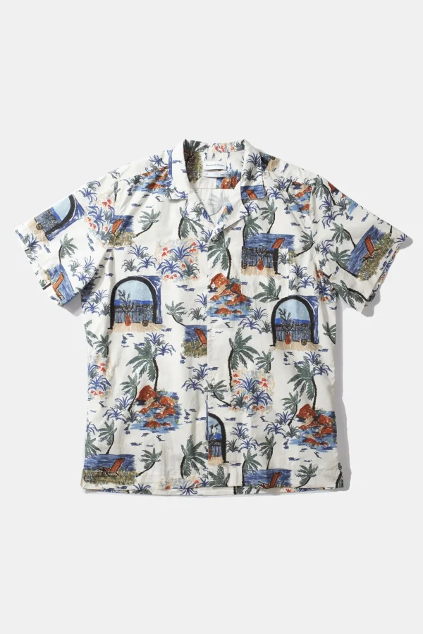Edmmond Studios Paradise Short Sleeve Plain White | Men Shirts