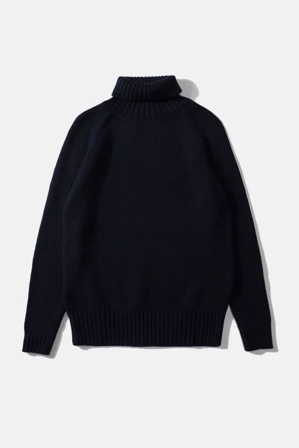 Edmmond Studios Paris Turtle Neck Plain Navy | Men Knitwear