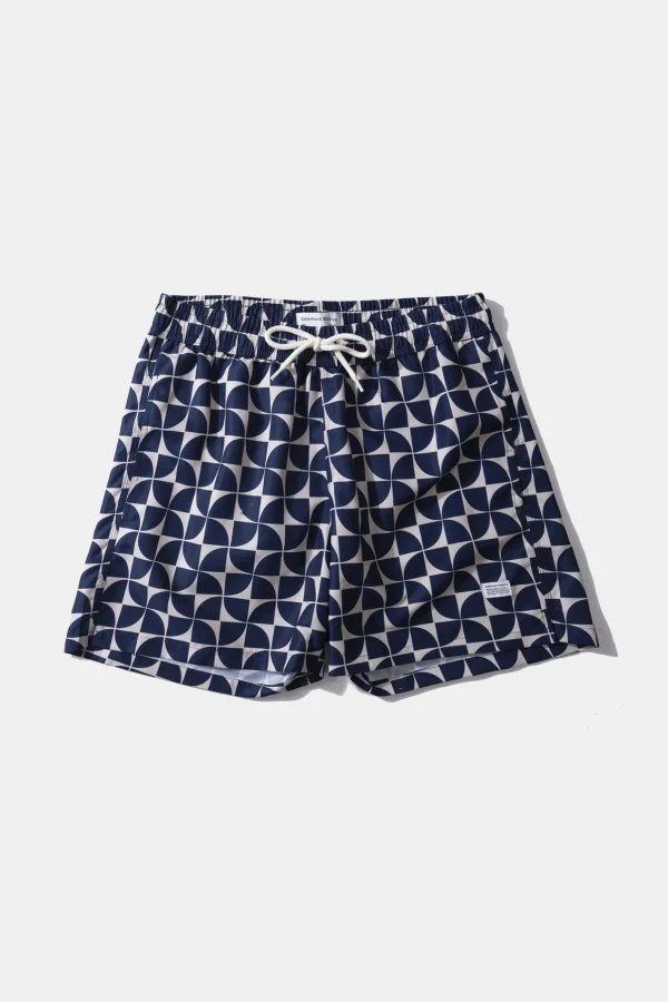 Edmmond Studios Pinwheel Classic Plain Navy | Men Swimwear