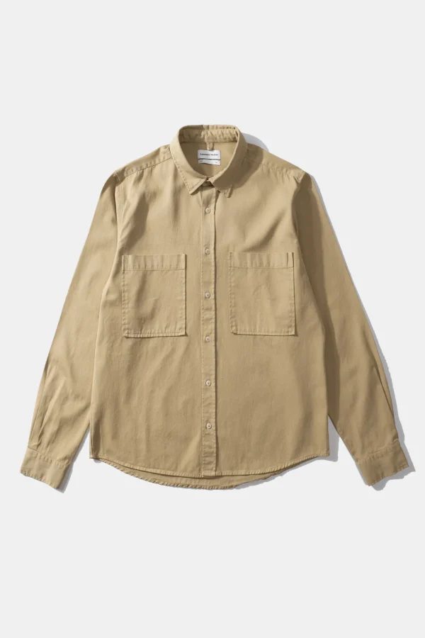 Edmmond Studios Pocket Shirt Plain Tan | Men Shirts