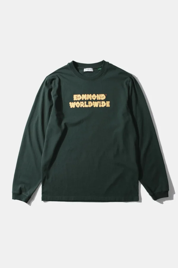Edmmond Studios Puff Ls Plain Dk Green | Men T-Shirts