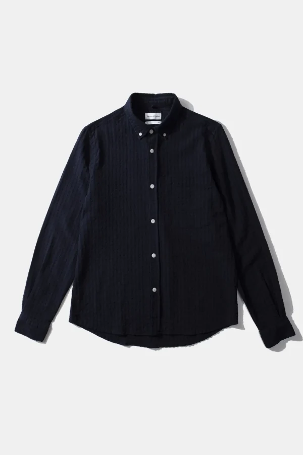Edmmond Studios Seam Shirt Plain Navy | Men Shirts