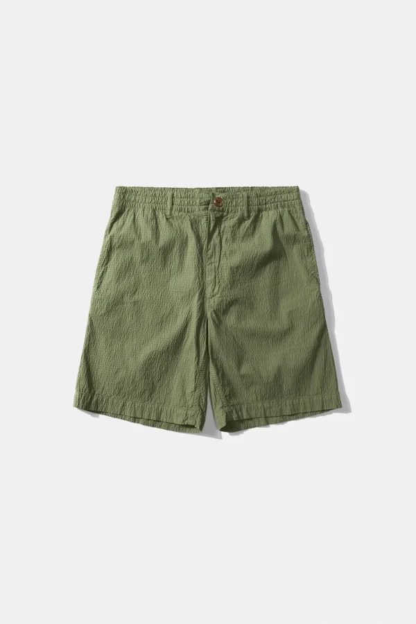 Edmmond Studios Seersucker Plain Khaki | Men Trousers