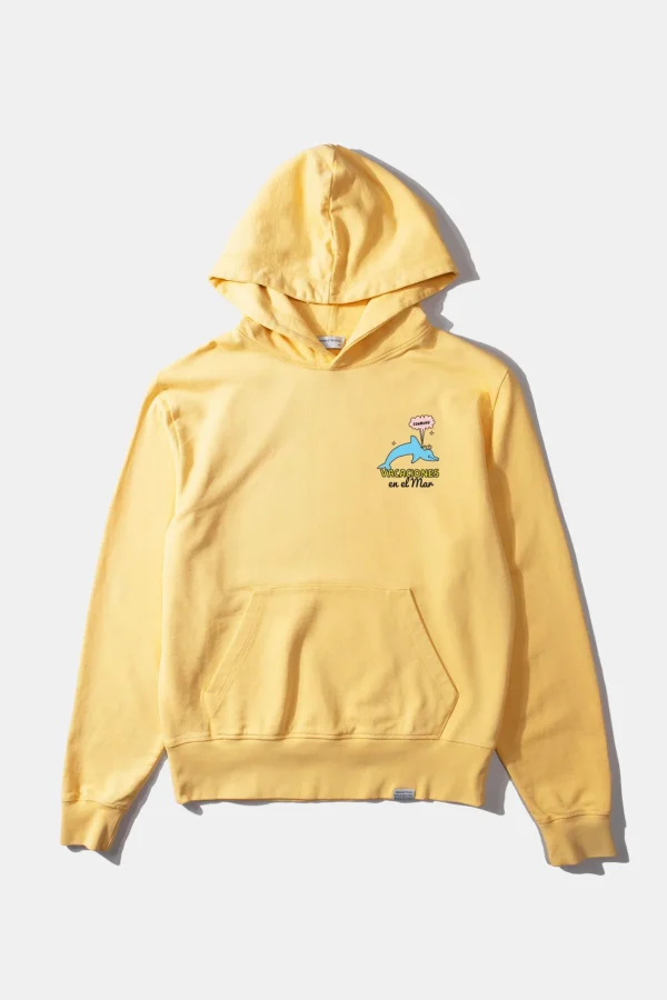 Edmmond Studios Shelly Hoodie Plain Light Yellow | Men Sweatshirts