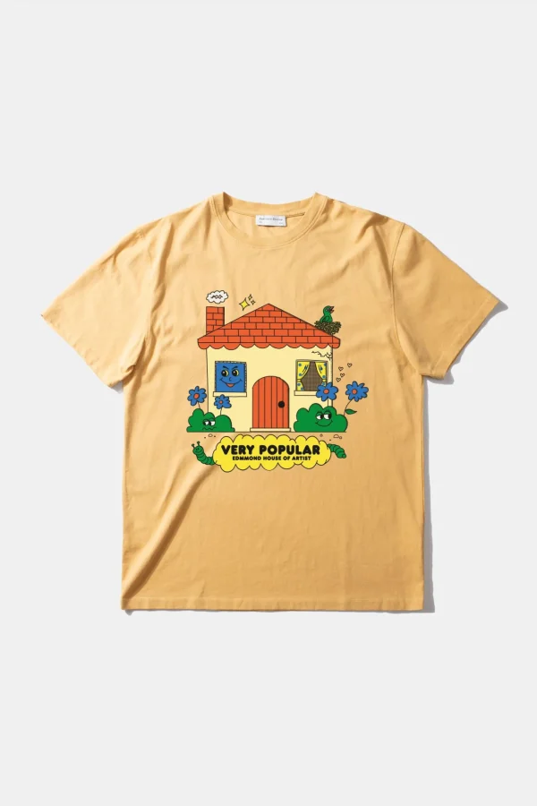 Edmmond Studios Shelter Plain Light Yellow | Men T-Shirts
