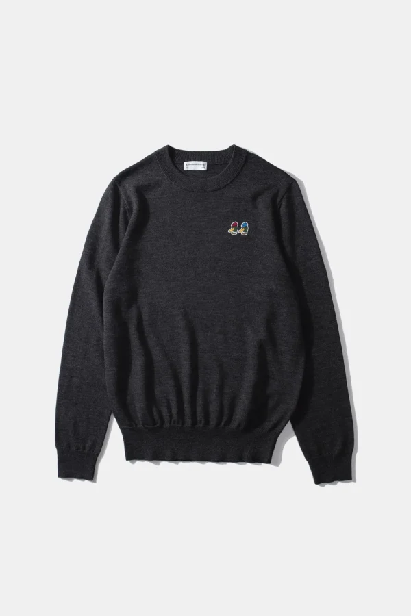 Edmmond Studios Special Duck Plain Dk Grey | Men Knitwear