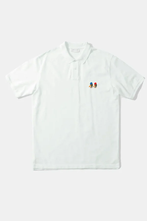 Edmmond Studios Special Duck Polo Plain White | Men Polos