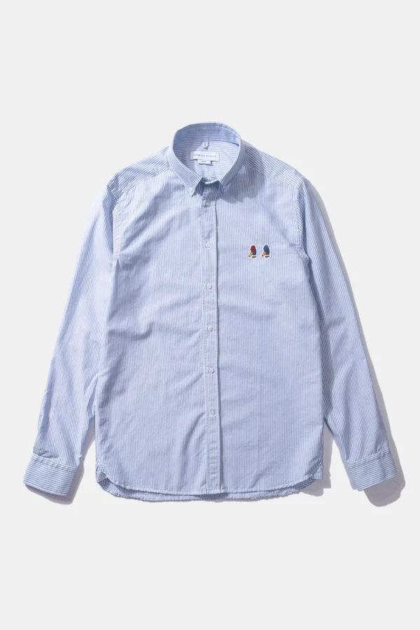 Edmmond Studios Special Duck Shirt Plain Blue | Men Shirts