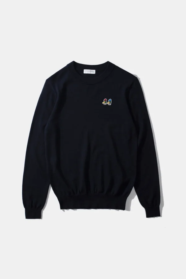 Edmmond Studios Special Duck Sweater Plain Navy | Men Knitwear