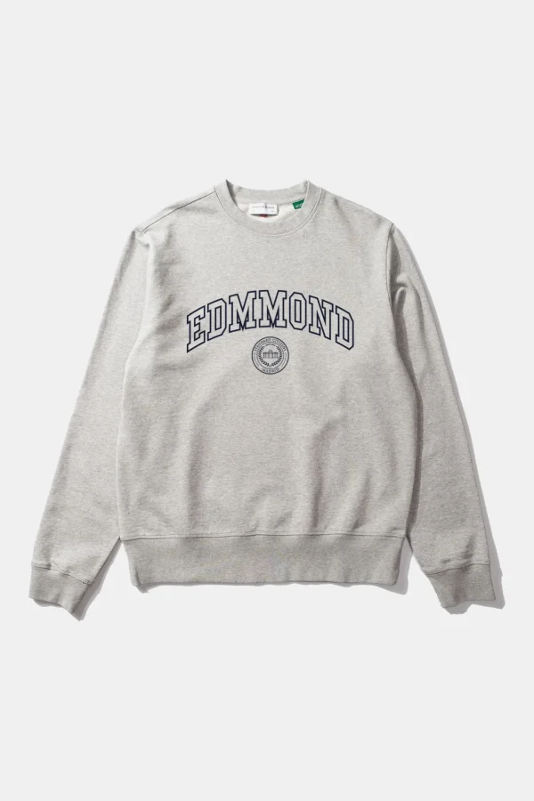 Edmmond Studios Stamp Plain Grey Melange | Men Sweatshirts
