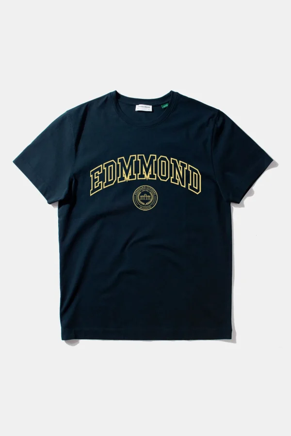 Edmmond Studios Stamp Plain Navy | Men T-Shirts
