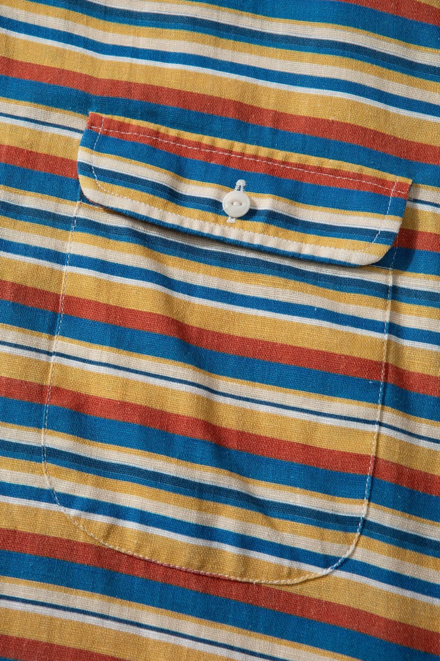 Edmmond Studios Stripes Short Sleeve Shirt Horizontal Stripes Blue | Men Shirts