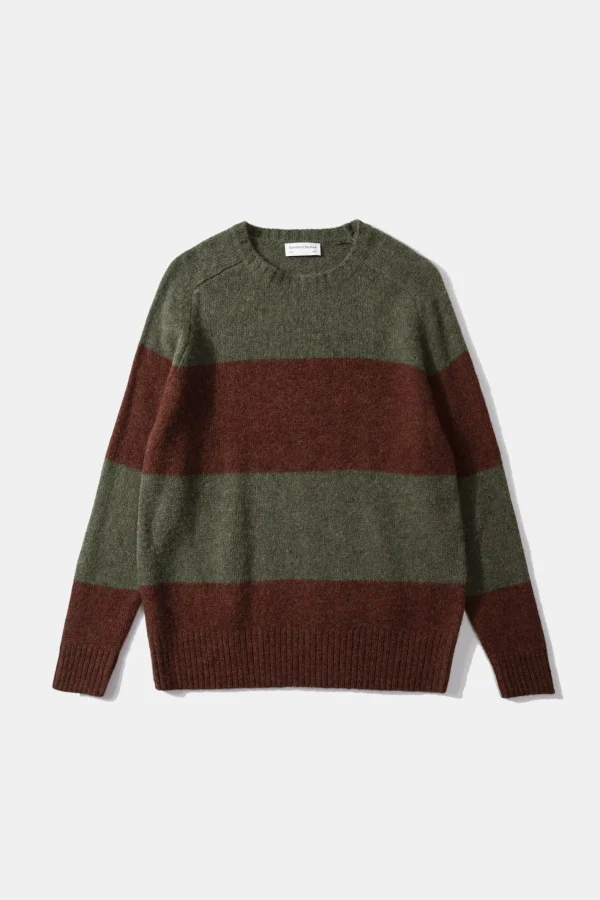 Edmmond Studios Stripes Sweater Plain Green | Men Knitwear