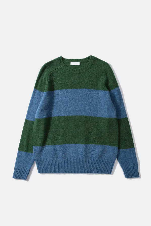 Edmmond Studios Stripes Sweater Plain Navy | Men Knitwear