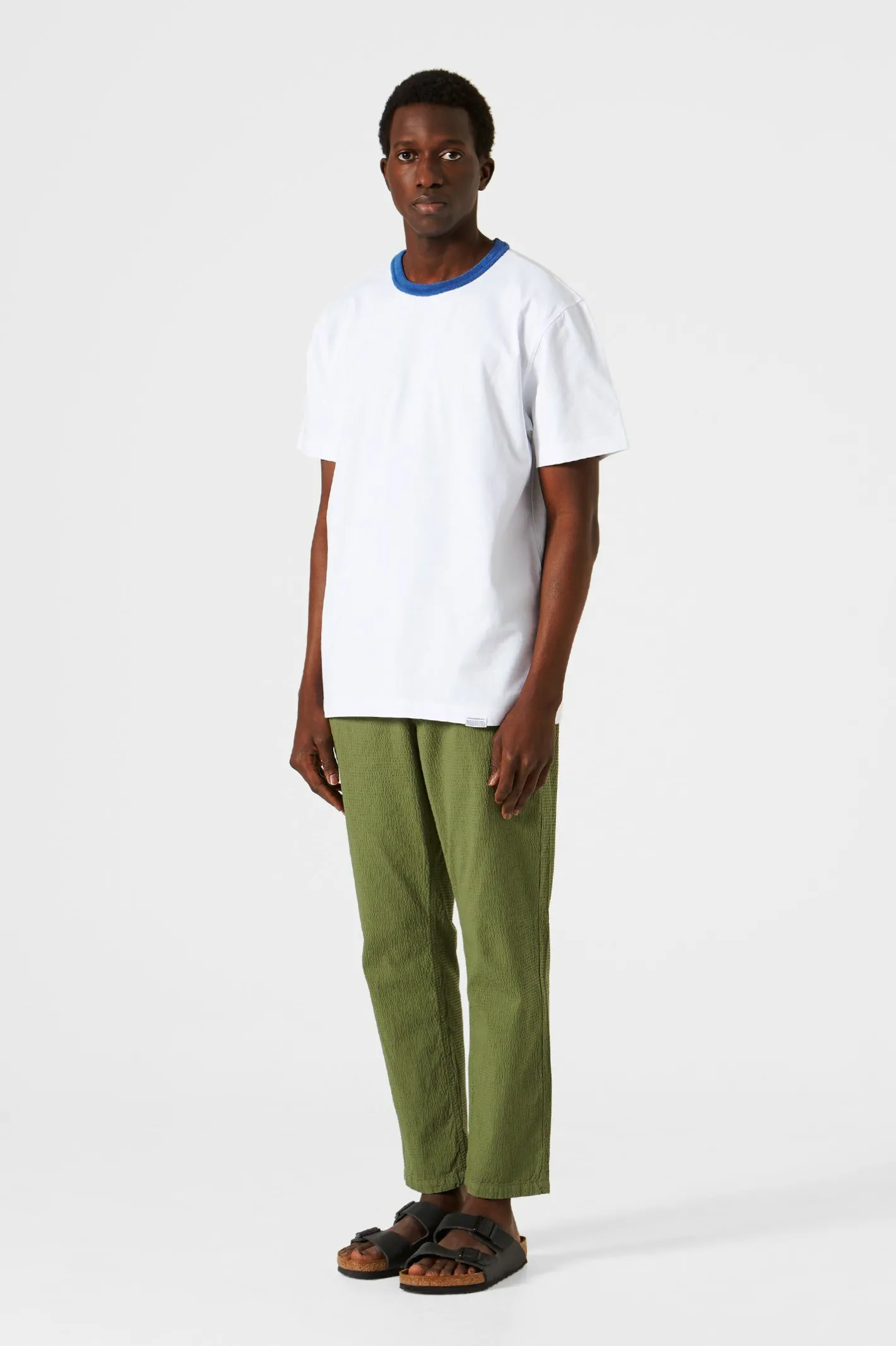 Edmmond Studios Terry Color Rib Plain Off White | Men T-Shirts
