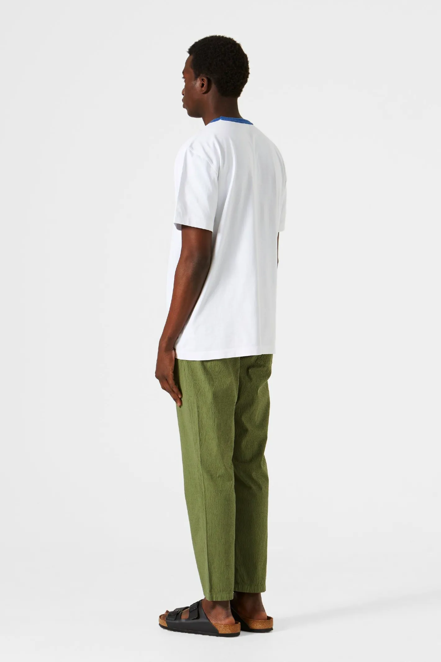 Edmmond Studios Terry Color Rib Plain Off White | Men T-Shirts