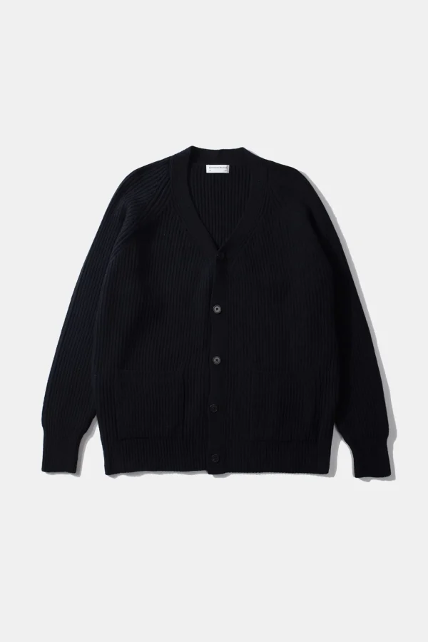 Edmmond Studios Upper Cardigan Plain Navy | Men Knitwear