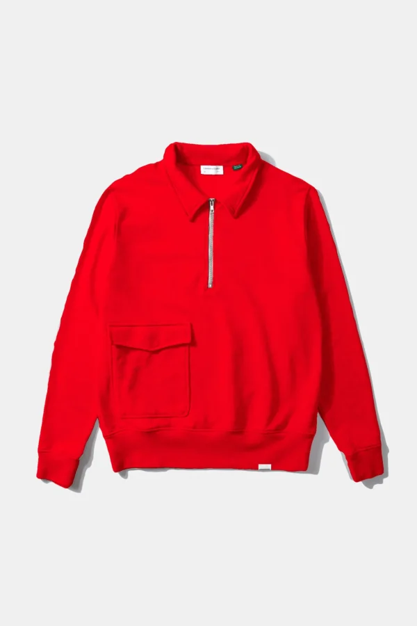 Edmmond Studios Warm Up Plain Red | Men Sweatshirts