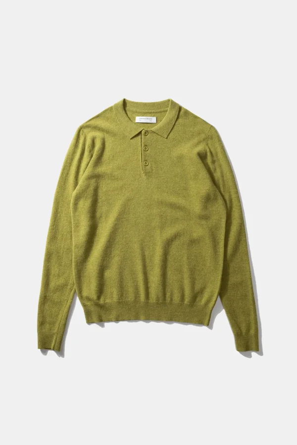 Edmmond Studios Wool Polo Plain Green | Men Knitwear